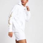 River Island Mens White 'prolfiic' Slim Fit Hoodie