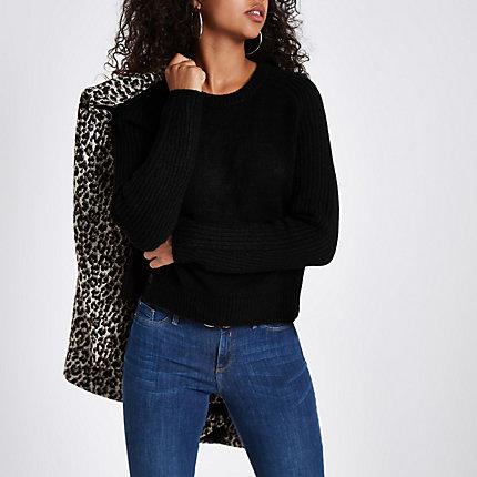 River Island Womens Cropped Crew Neck Jumper