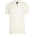River Island Mens Notch V Neck Polo Shirt