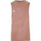 River Island Mens Distressed Washed Tank Top