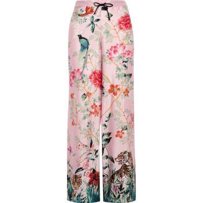 River Island Womens Jungle Print Satin Pants