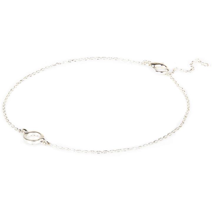 River Island Womens Silver Tone Circle Chain Anklet