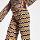 River Island Womens Zig Zag Print Knitted Trousers