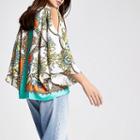 River Island Womens Scarf Print Cape Top