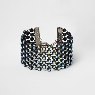 River Island Womens Rhinestone Threaded Bracelet
