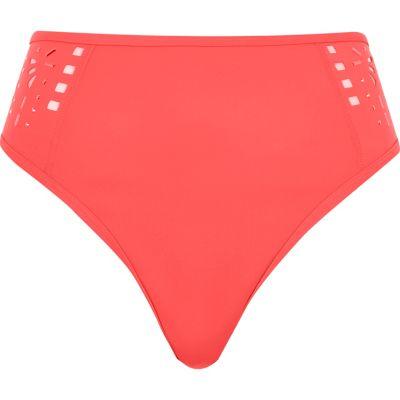 River Island Womens Laser Cut High Waisted Bikini Bottoms