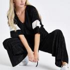 River Island Womens Petite Plisse Kimono Sleeve Jumpsuit