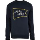 River Island Mensnavy Jack & Jones Branded Sweatshirt