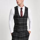 River Island Mens Check Smart Vest