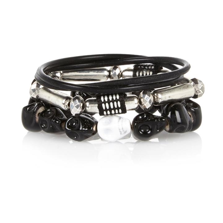 River Island Boys Skull Bracelets Pack