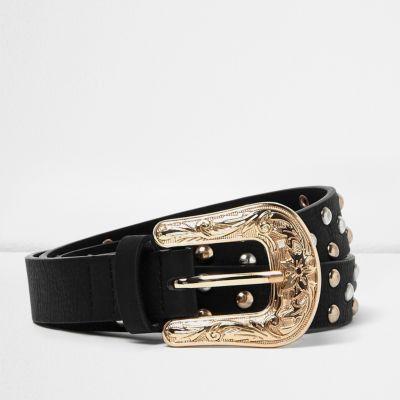 River Island Womens Gold Western Stud Belt