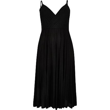 River Island Womens Plus Wrap Pleated Cami Dress