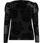 River Island Womens Floral Devore Puff Sleeve Top