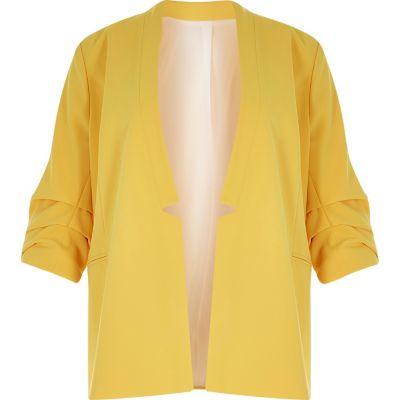 River Island Womens Ri Plus Ruched Sleeve Blazer