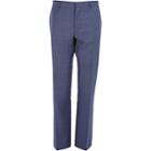 River Island Mens Check Wool-blend Slim Suit Trousers
