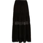 River Island Womens Tiered Lace Maxi Skirt