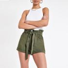 River Island Womens Paperbag Belted Denim Shorts