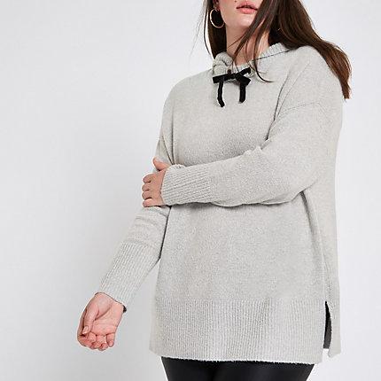 River Island Womens Plus Knitted Hoodie