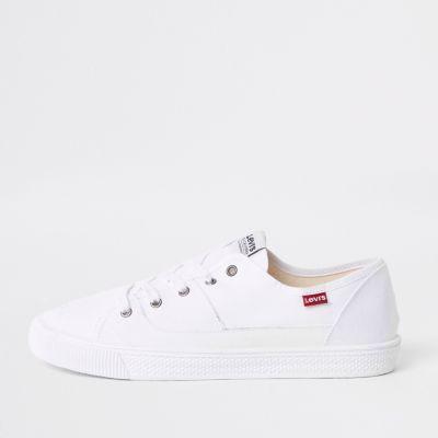 Mens Levi's White Lace-up Sneakers