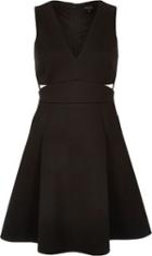 River Island Womens Plunge Cut-out Skater Dress