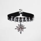 River Island Womens Crystal Star Drop Choker Necklace