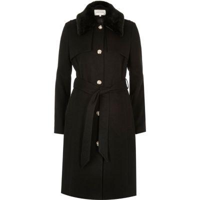 River Island Womens Belted Military Coat