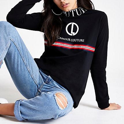 River Island Womens Print High Neck Top