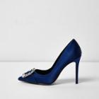 River Island Womens Satin Buckle Pumps