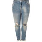 River Island Womens Plus Light Alannah Relaxed Skinny Jeans