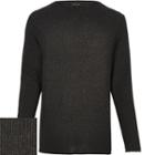 River Island Mensdark Lightweight Plaited Tunic Sweater