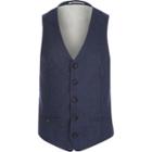 River Island Mens Wool-blend Slim Suit Vest