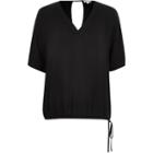 River Island Womens V-neck Drawstring T-shirt