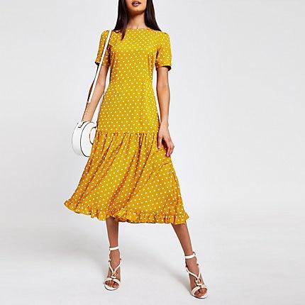River Island Womens Spot Midi Dress