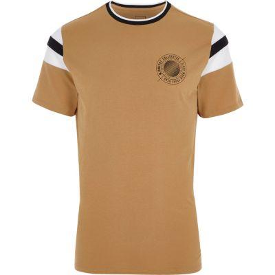 River Island Mens 'midnight' Chest Print Tipped T-shirt