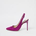 River Island Womens Pointed Toe Slingback Court Shoes