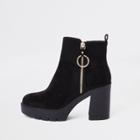 River Island Womens Zip Side Chunky Boots