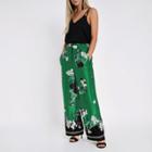 River Island Womens Petite Floral Wide Leg Trousers