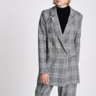 River Island Womens Check Double Breasted Style Blazer