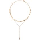 River Island Womens Gold Tone Coin Arrow Chain Necklace
