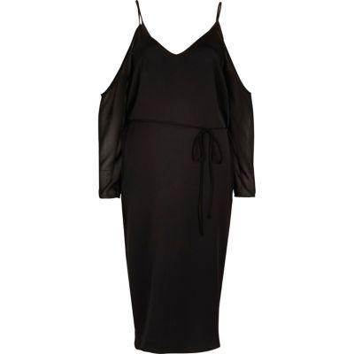 River Island Womens Cold Shoulder Midi Slip Dress