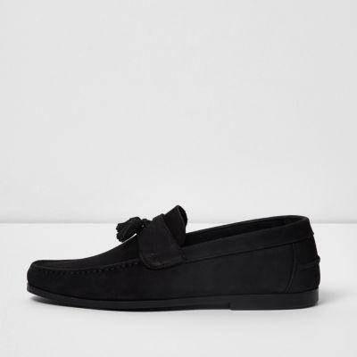 River Island Mens Nubuck Tassel Loafers