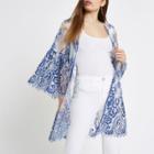 River Island Womens Cobalt Lace Kimono