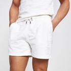 River Island Mens Camo Slim Fit Textured Jersey Shorts