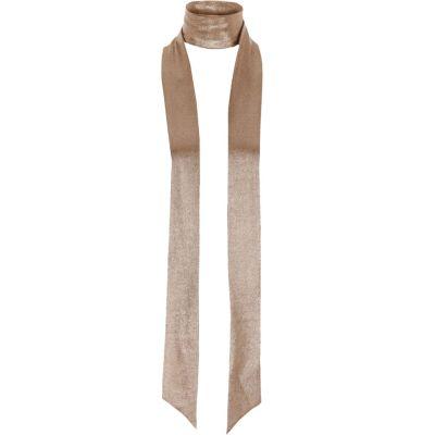 River Island Womens Metallic Skinny Scarf