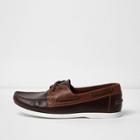 River Island Mens Leather Boat Shoes