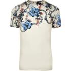 River Island Mens Floral Chain Slim Fit T-shirt