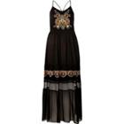 River Island Womens Embroidered Cami Maxi Dress