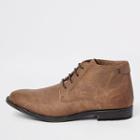 River Island Mens Faux Leather Lace Up Chukka Boot
