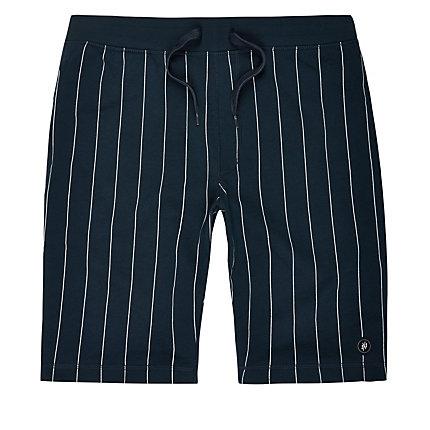 Mens Jack And Jones Pinstripe Jersey Shorts