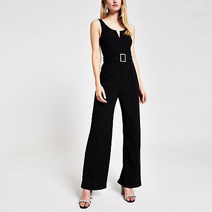 River Island Womens Diamante Embellished Buckle Jumpsuit